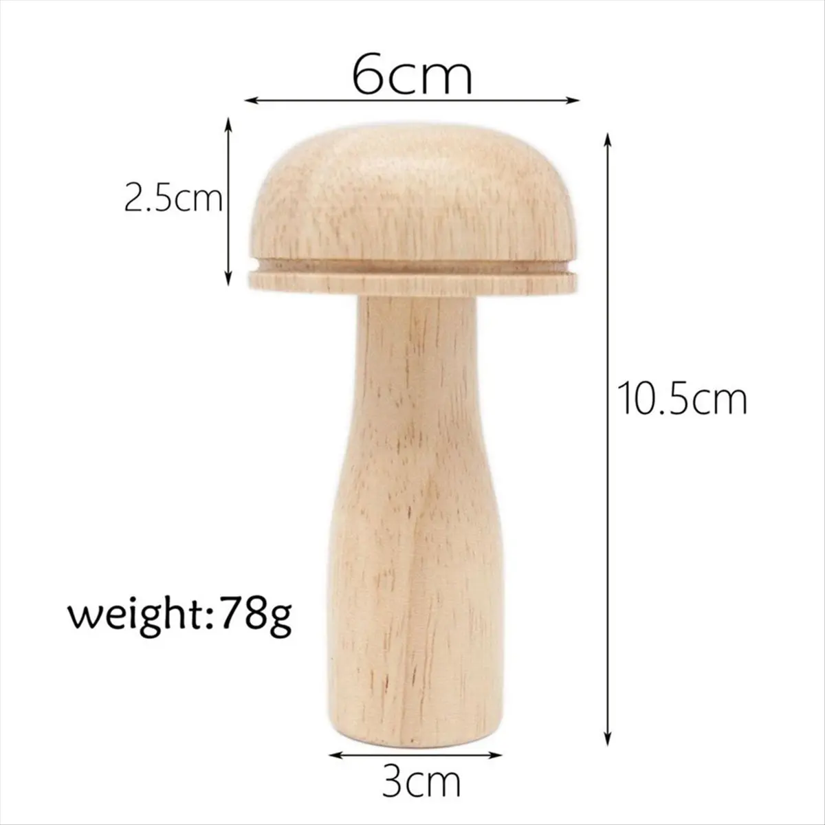 Darning Mushroom Kits Wooden Tool with Strong Handle and Gradual Curvature for Sewing Threads, Socks, Sweaters-A56M