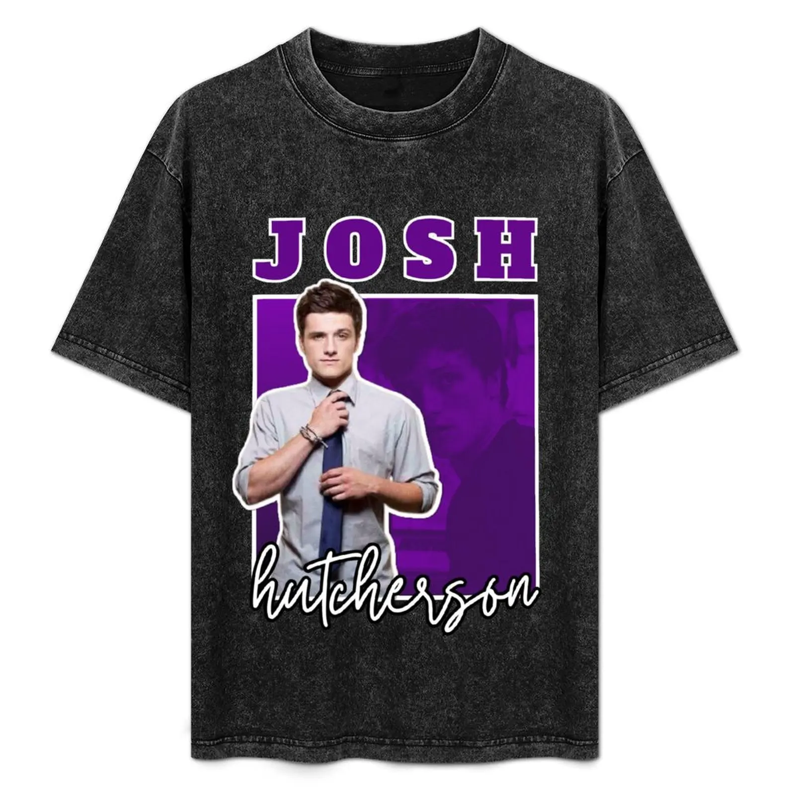 Josh Hutcherson (Black Version) T-Shirt Casual Everyday Short Sleeve T-Shirt