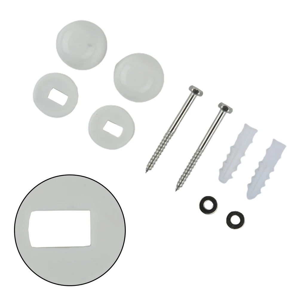 Accessories Toilet Pan Fix To Floor Kit Repair Fixings Silver Stainless Steel+Plastic For Bathroom Decoration Parts