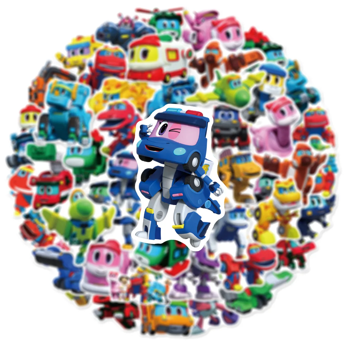 50 Uds GOGO DINO pegatinas de dibujos animados calcomanías de animación divertidas DIY juguetes para niños maleta nevera portátil guitarra coche bicicleta decoración de Graffiti