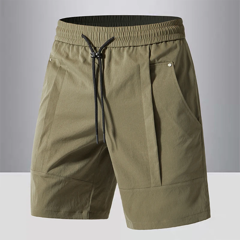 

Новинка лета 2025 года, мужские повседневные брюки, зеленые, черные шорты, мужские шорты для бега, короткие брюки большого размера