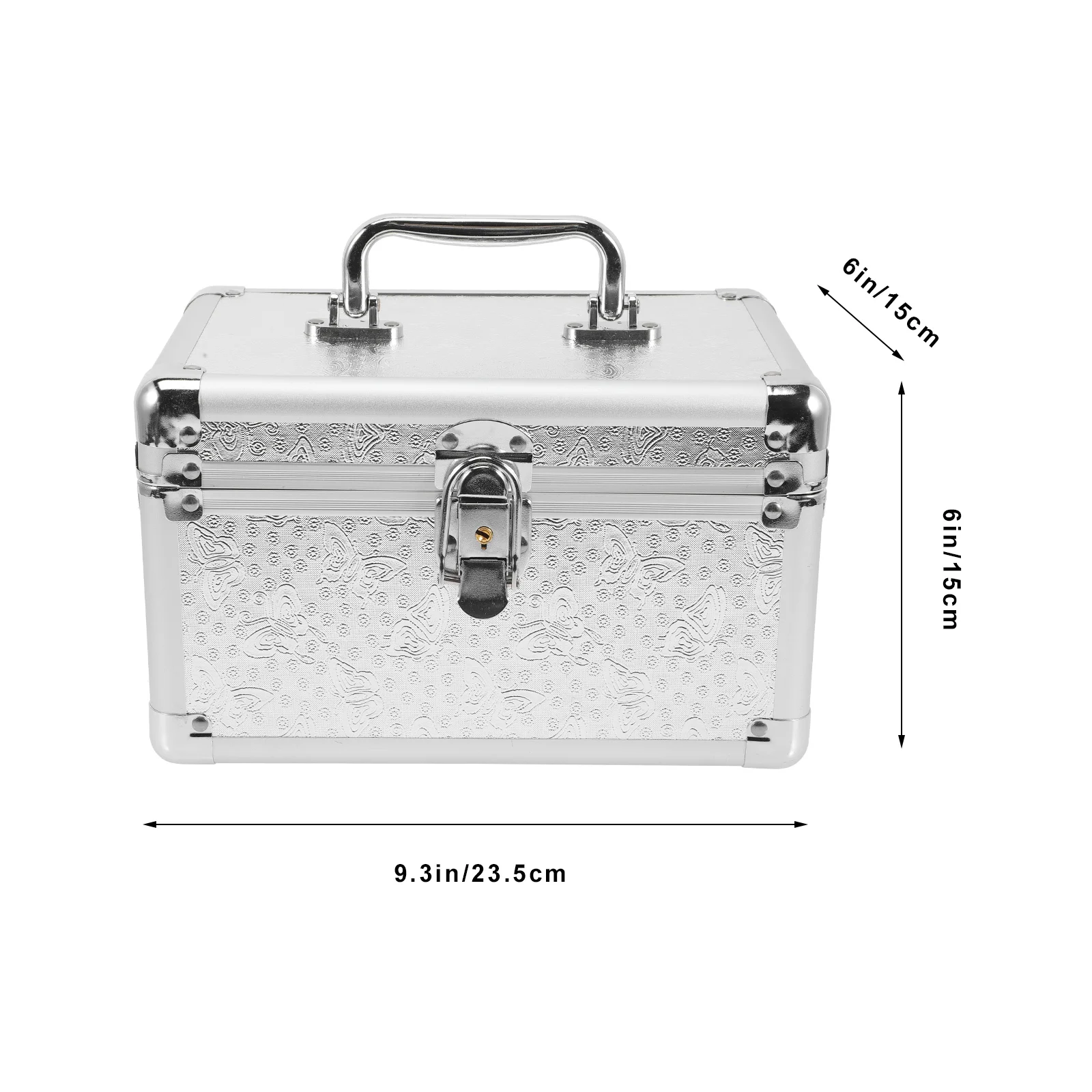 1pc Lockable Tool Case Suitcase Aluminum Alloy Hard Case Tool Storage Box Mechanic Tool Carrying Case Metal Toolbox Organizer