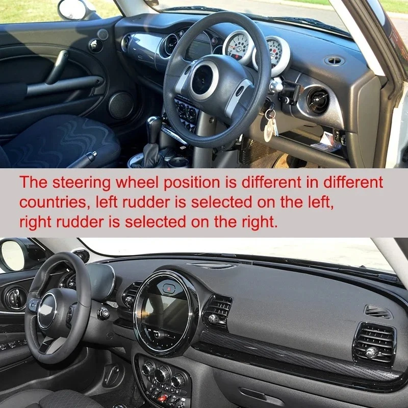 

For Mini CooperS Clubman F54 R55 R56 Dashmat Dashboard Cover Instrument Panel Sunscreen Insulation Pad Dash Mat Anti-Dirt Proof