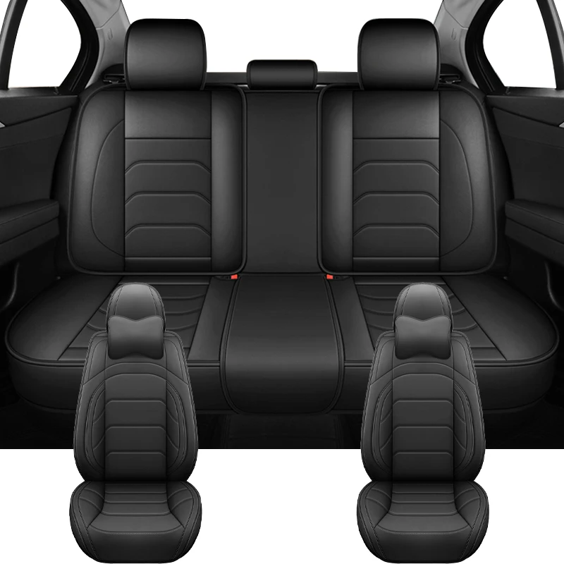 المضادة للانزلاق العالمي مقعد السيارة يغطي ل Volwsagen VW Tiguan Golf 8 7 6 5 4 باسات B5 B6 B7 B8 ID4 PU اكسسوارات السيارات الداخلية