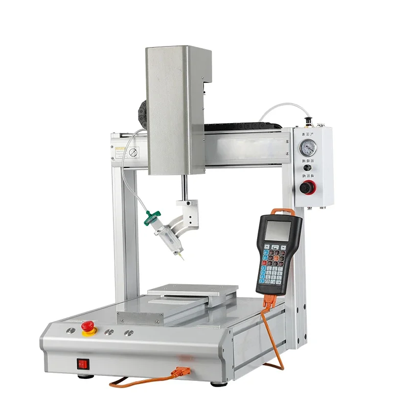 manufacturers sell four-axis automatic 360 degree R-axis rotary gluing machine desktop gluing machine machine