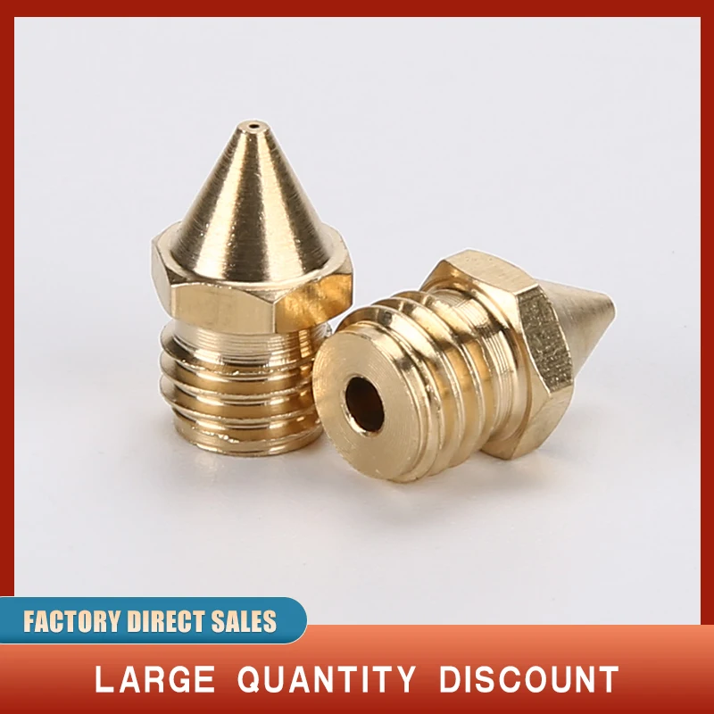 3D Printer Brass Copper Nozzle Size 0.4mm Extruder Print Head For 1.75MM Filament M7 Threaded MK8 Cr-10 Ender 3