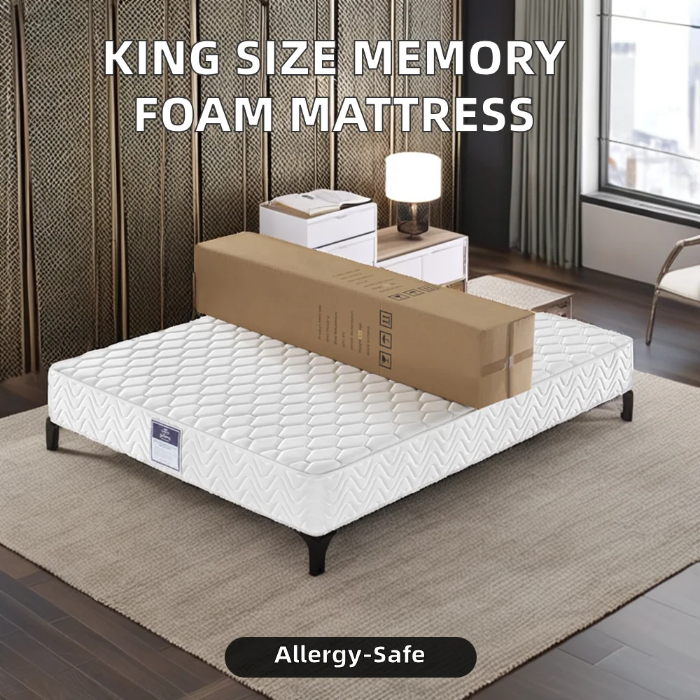 Wholesale High Density King Size Memory Mattress Modern Design Hotel Apartment Roll Bag