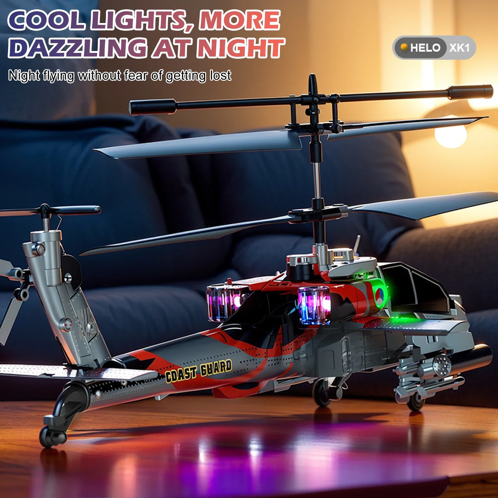 

XK1 3.5CH RC Helicopter 2.4G RC Drone Fixed Altitude Mini Drone with LED Lights Gift for Kids Boys Girls