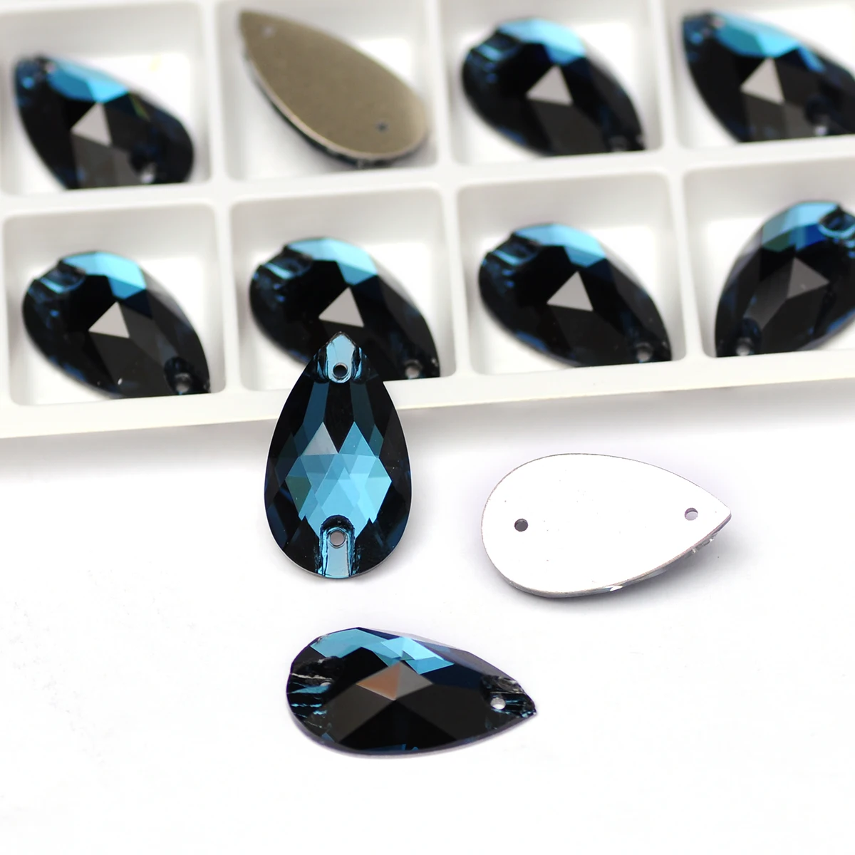 YANRUO 3230 Drop AAAAA Qualität Nähkristalle Flache Rückseite Strasssteine zum Aufnähen Glassteine für Kleider, Kleidung, Schmuck – Detail 14