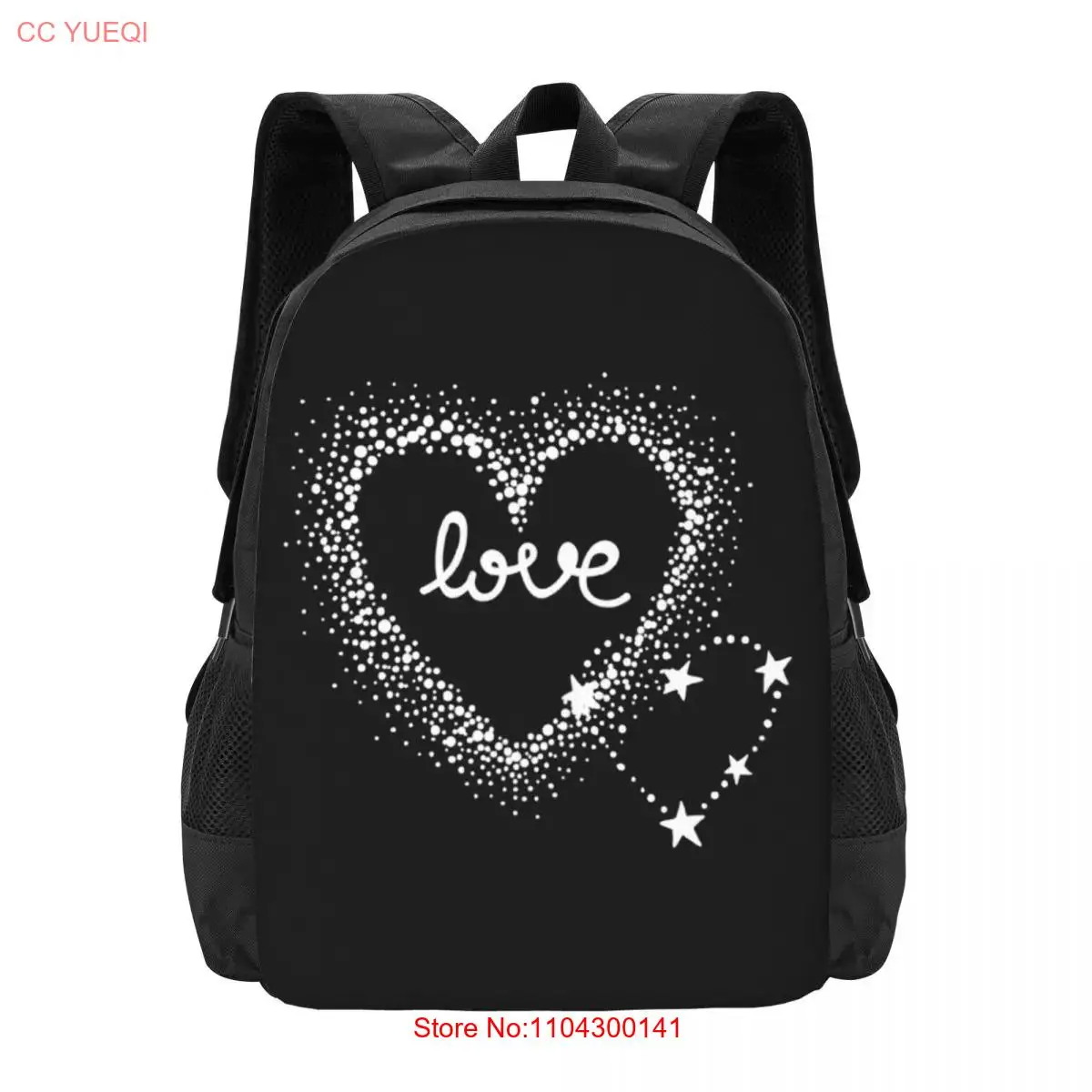 Womens Womens Love Heart Graphic Basic Summer Caus  Collaboration Backpack Large Capacity Cute Foldable  Clothes Backpacks