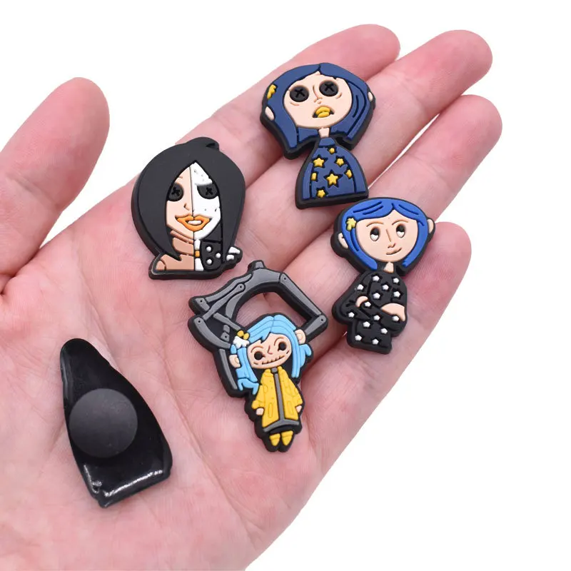 Hot Toys Shoe Charms Animation Movie Coraline The Secret Door Clogs Shoes Decorate Fit Sandal Buckle Aceessories Kids Gifts