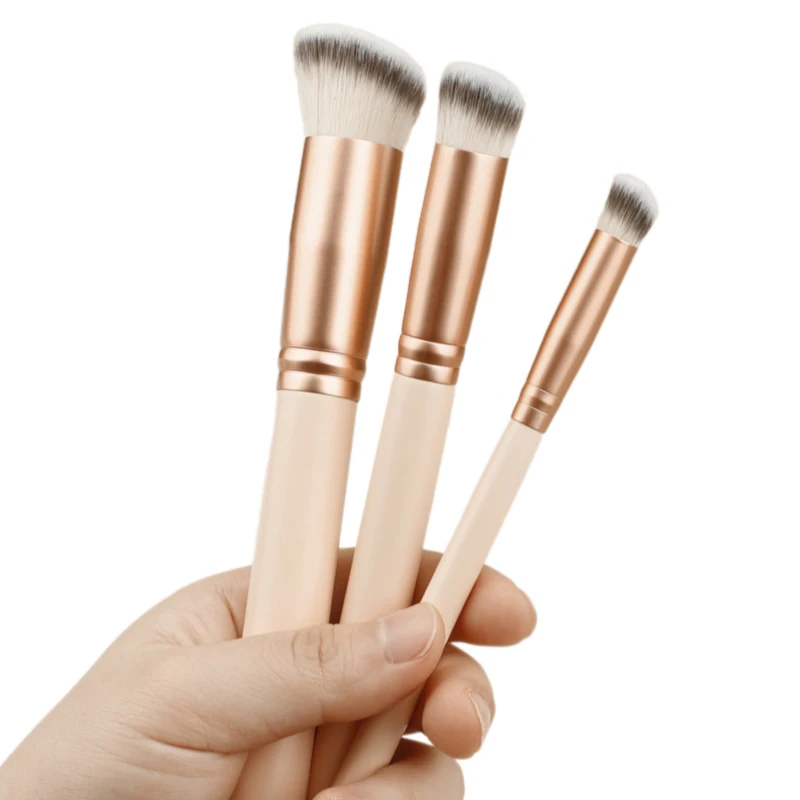 Juego de brochas de maquillaje con forma triangular, 5 uds., base, corrector, sombra de ojos, mezcla de herramientas cosméticas de belleza