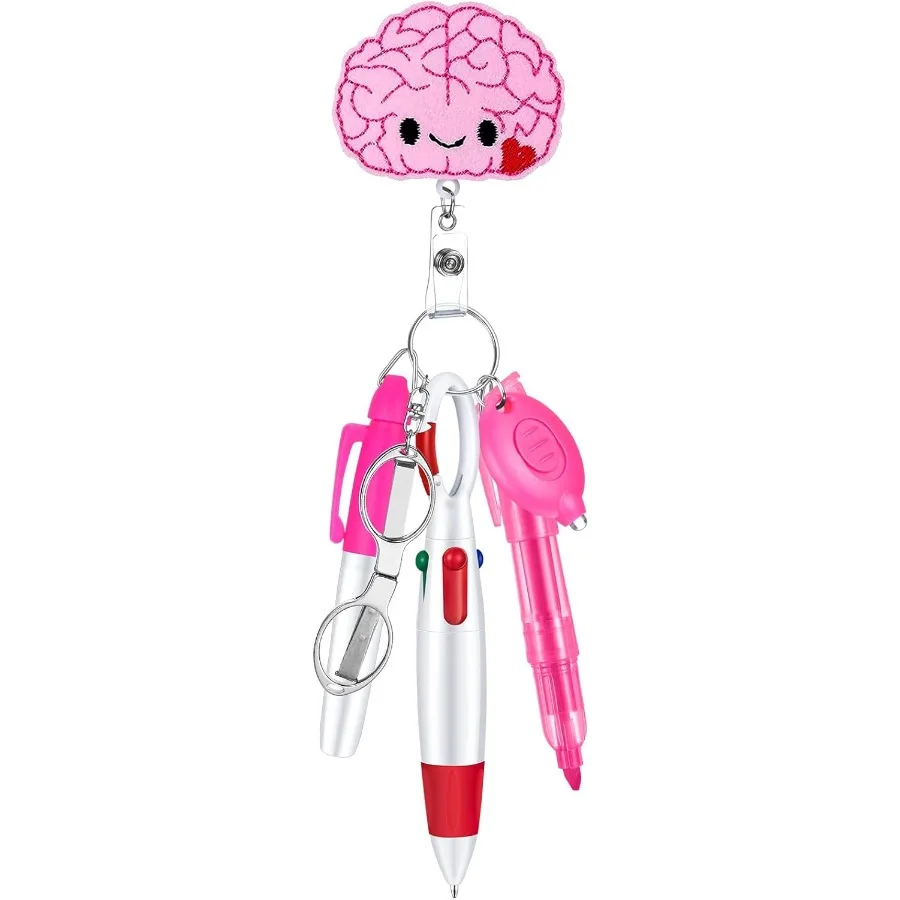 

6 шт., аксессуары для значков медсестры, перманентный маркер Ilude, маркер, Eendable, шариковая ручка, складные ножницы, светодиодный фонарик Ke