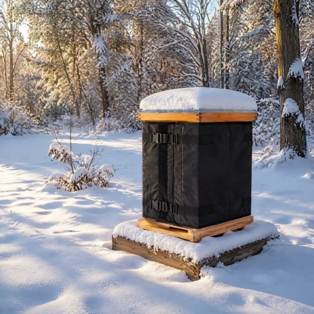 46cm/63cm Beehive Insulation Cover Aluminum Foil 600D Oxford Fabric 600D Oxford Beehive Cover Waterproof Thickened