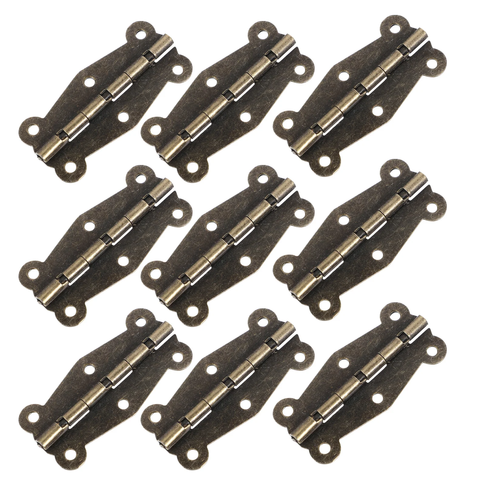 30 قطعة مفصلات فراشة خمر البرونزية الرجعية بعقب المفصلي لخزانة صندوق مجوهرات درج الأثاث ديكور صندوق أدوات خزانة مخفية #4