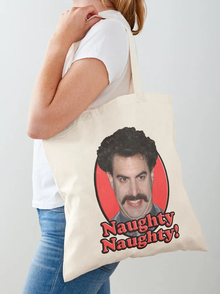 

Borat, Naughty Naughty Tote Bag hand bags Women's bag tote bags men Big bag