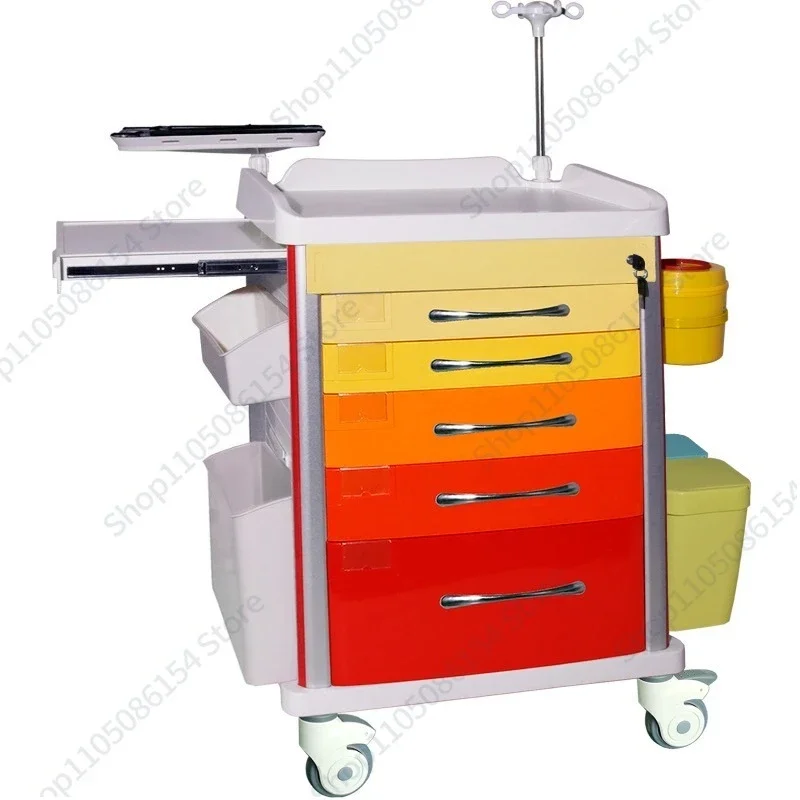 Medical ABS operating room anesthesia car Rescue car Multifunctional trolley Nurse ambulance Medicine delivery car