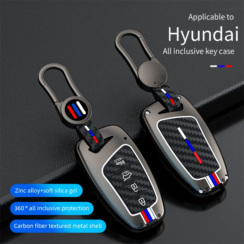 Car Key Cover Remote Case For Hyundai Santa Fe Sport Ix45 Equus Centennial Genesis G80 Grandeur Azera 2013-2016 Car Accessories