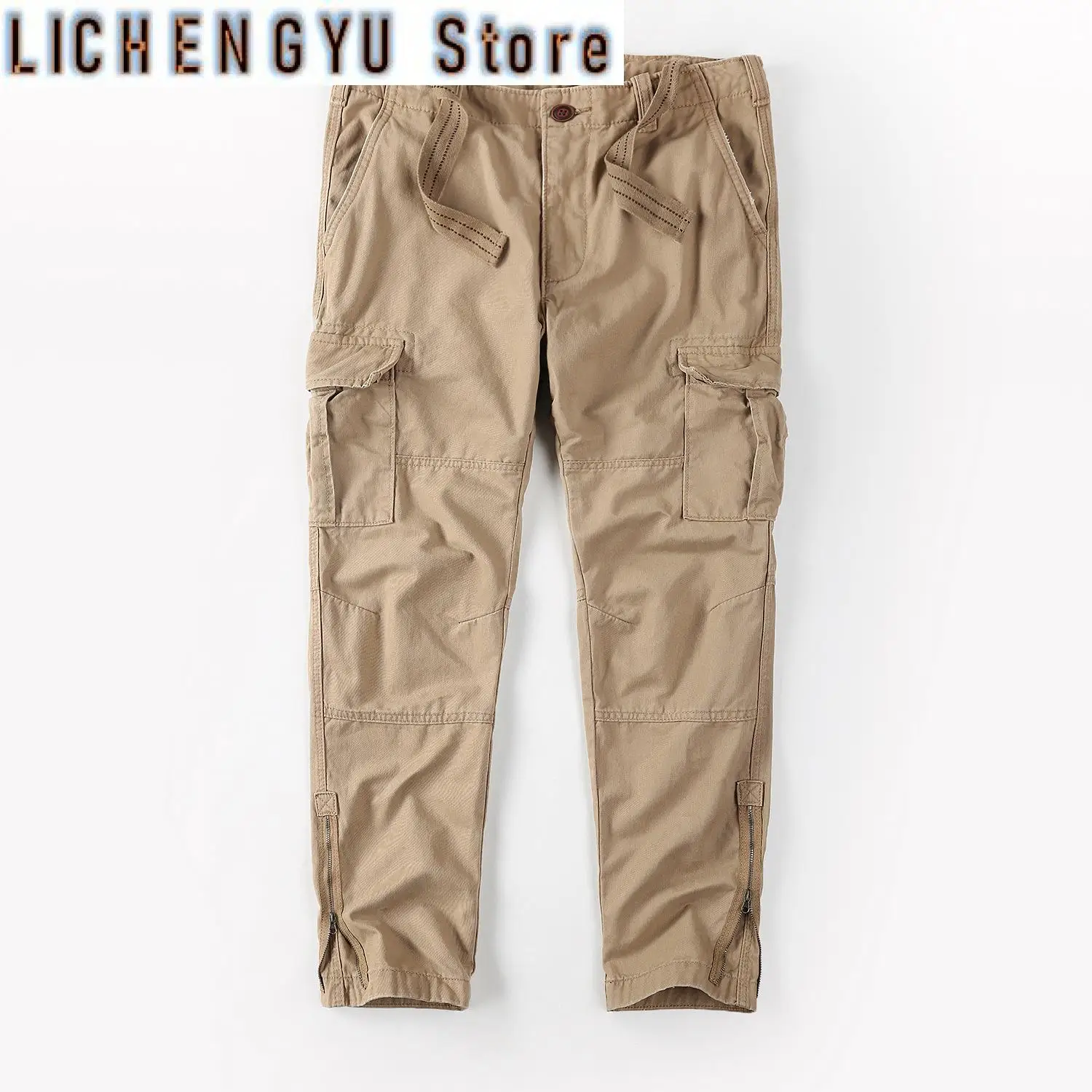 

Four Seasons New American Retro Men's Sports Pants Camouflage Cotton Wash Water Men's Pants Loose Straight Work Pants