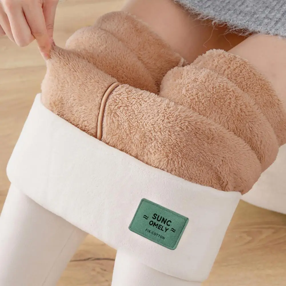 

Зимние леггинсы с подкладкой из овечьей шерсти, эффект формирования живота, брюки с высокой талией, леггинсы из овечьей шерсти, 2025 г., зимние узкие женские брюки