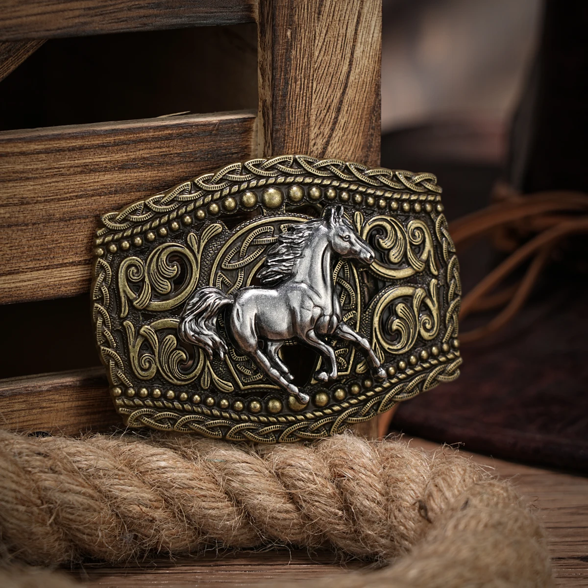 Western Belt Buckle Initial Vintage-Cowboy Rodeo Silver Large Skull Belt Buckle for Men Women