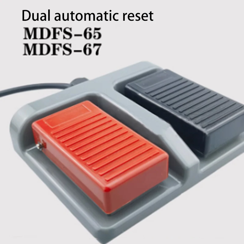 MDFS-65 Dual Foot Switch MDFS-67 MDFS-202 Foot Pedal Control Machine Forging and Spinning 202 Medical 303 Two-way Tumbler 220VAC