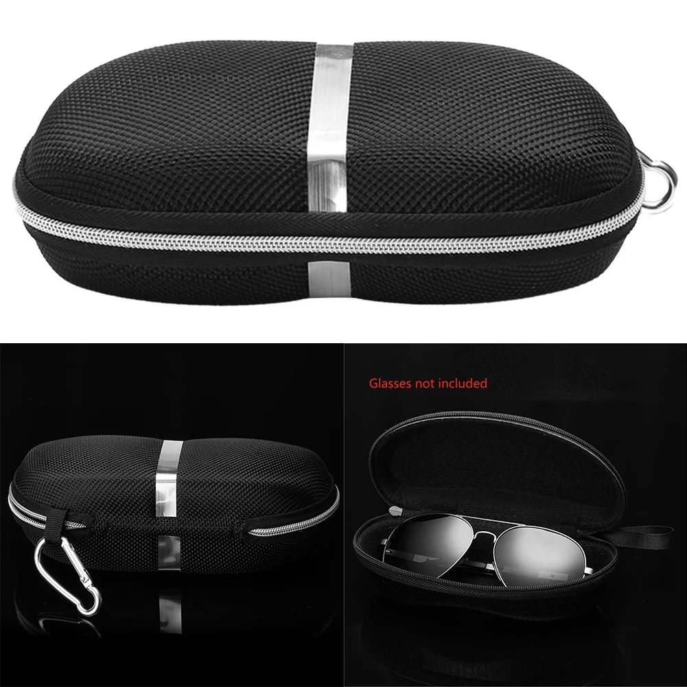 

Portable Glasses Case With Hook Sunglasses Protective Hard Cover Reading Glasses Bags Sunglasses Box Outdoors Accessories Bag