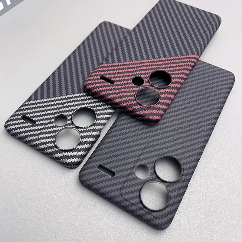 Cover For Xiaomi Redmi Note 13 Pro Plus Case PC Carbon Fiber Texture Pattern Matte Hard Phone Case Slim Thin Shell Bumper