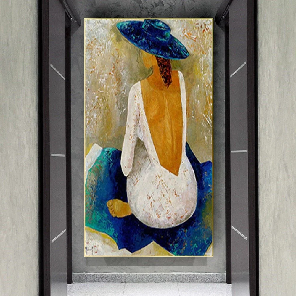 Abstract Nude Wall Art Picture 100% Hand-Painted Sexy Lady Oil Paintings On Canvas Poste Exhibits For Hotel Living Room Decor