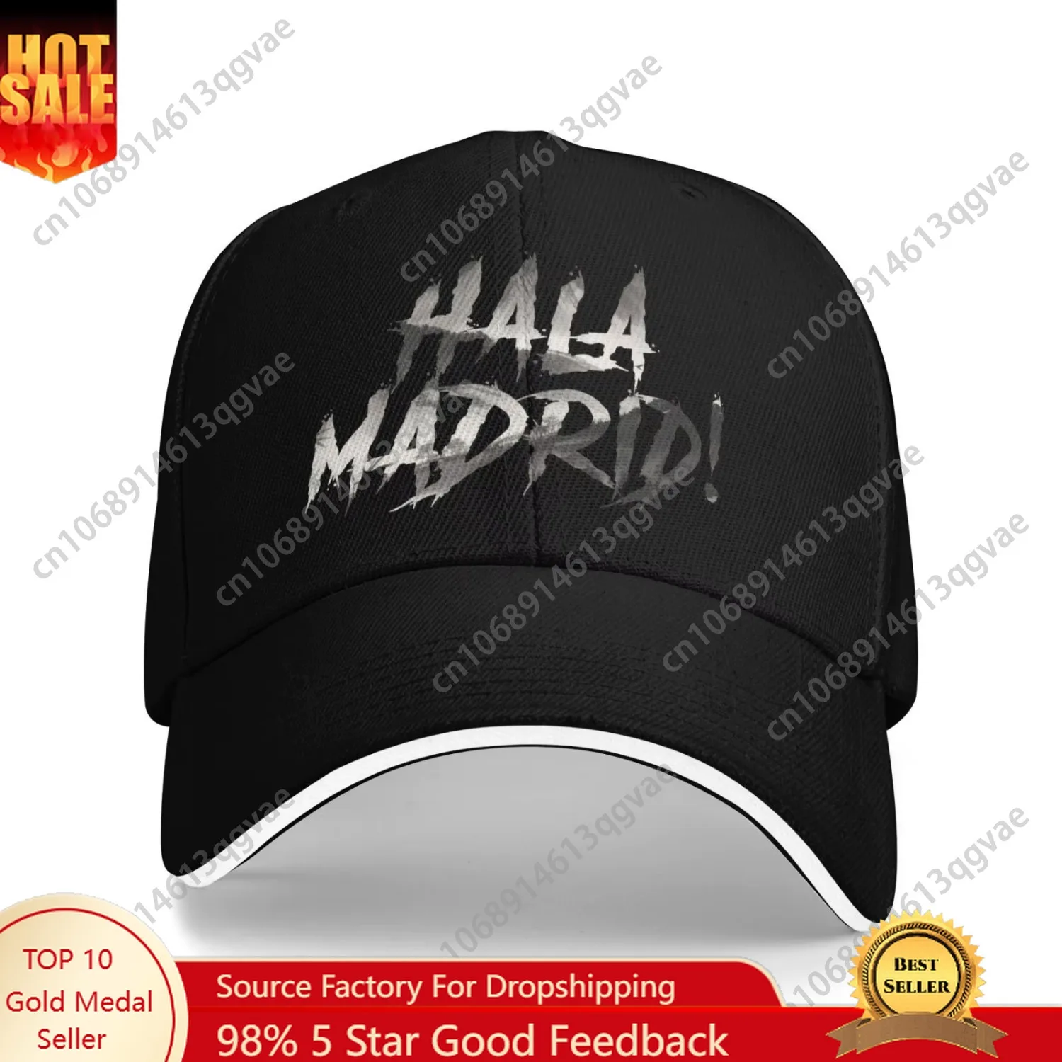 

Hala Madrid Print Baseball Cap Gentleman Hat Fun Hats Sun Cap Anime Men's Baseball Women's Adjustable Snapback Hat Golf Hats