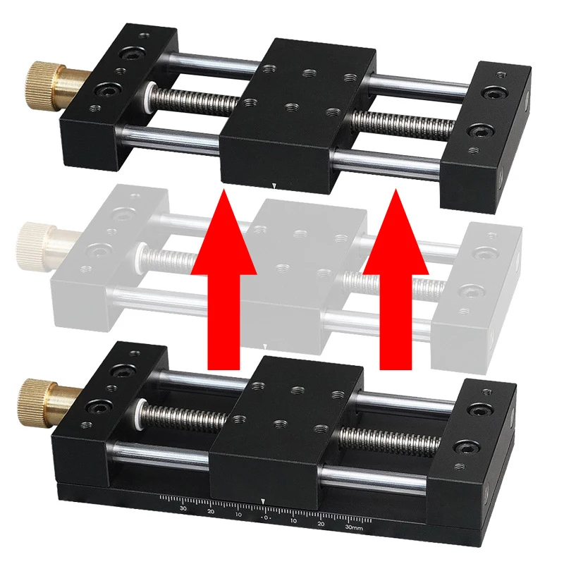 Plataforma de mesa deslizante de precisión, mesa de traducción manual, mesa de desplazamiento, mesa de prueba, plataforma lineal, puede grupos de eje XY