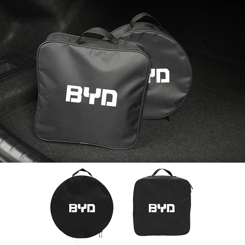 Car Charging Gun Storage Bag Trunk Cable Tools Pouch Interior For BYD M6 G3 G5 T3 F3 I3 F0 F6 S6 S8 E5 E6 G6 L3 S7 Tang Song Qin