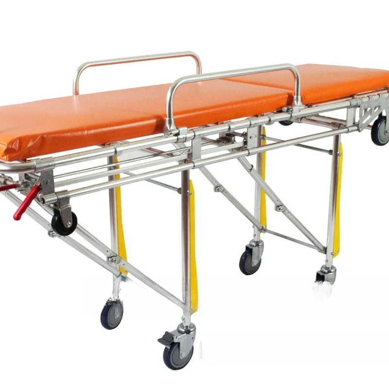 Folding ambulance on-board stretcher, rescue cart, first aid supplies, aluminum rescue stretcher cart portable