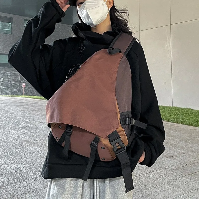Men's single shoulder fashion light crossbody men's waterproof large capacity chest bag leisure backpack