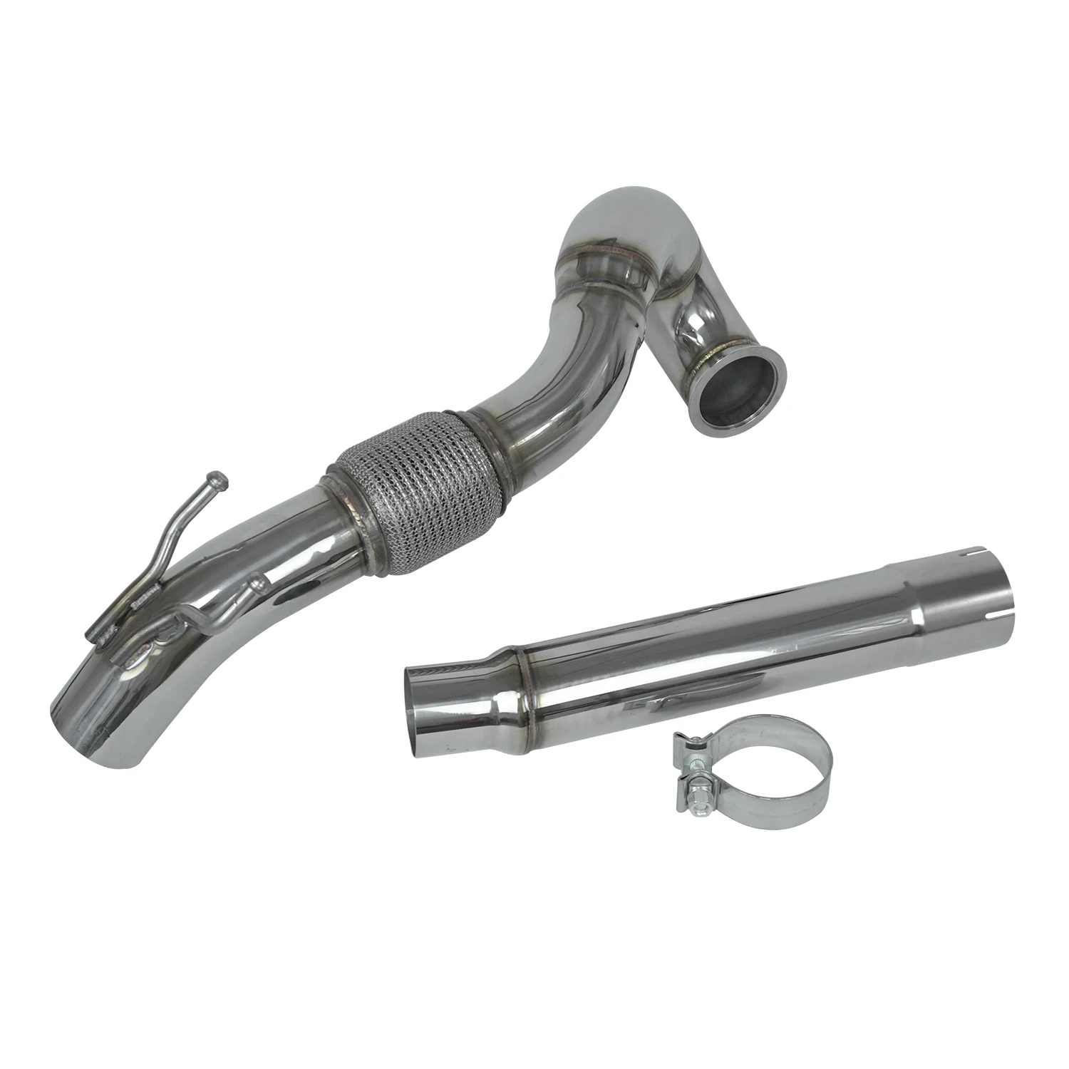 Tubo de escape para carro, para vw golf mk7 mk7.5 ea888 gen 3 audi a3 tt skoda octavia mk3 1.8t 2.0t 3.5 polegadas, tubo de escape sem gato