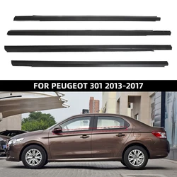 Dla Peugeot 301 2013-2017 okno samochodu szkło etui listwy boczne drzwi zewnętrzne uszczelnienie listwa wykończeniowa dla Citroen Elysee 2014-2016