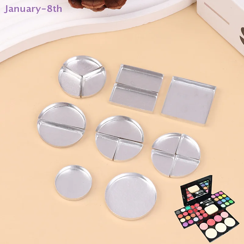 10Pcs Empty Metal Tin Palette Pans Round Metal Pans Cosmetic Eyeshadow Pans For Eyeshadow Palette Magnetic Makeup Palette