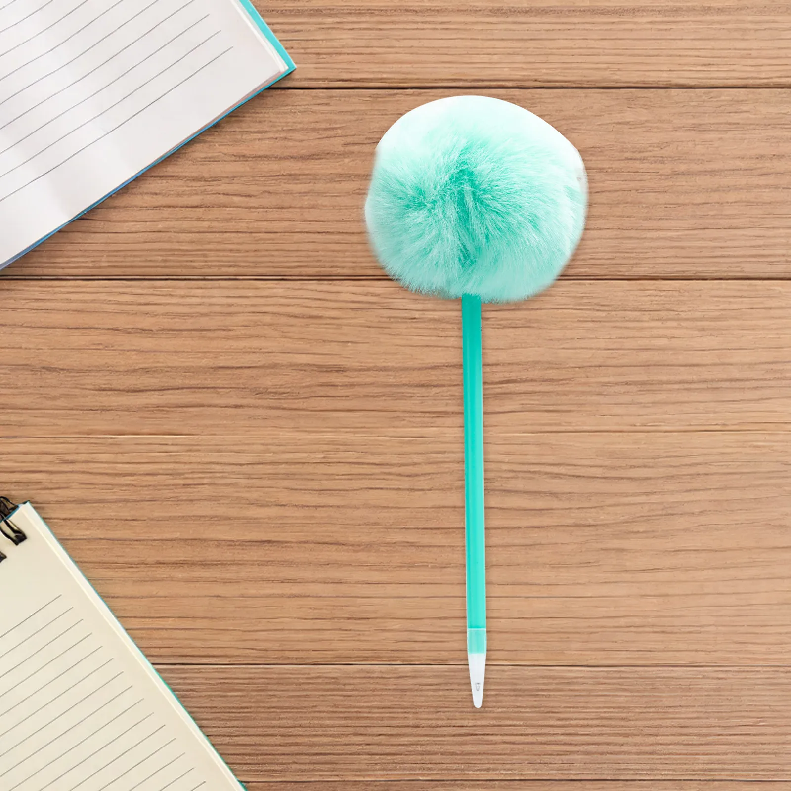 

15Pcs Heart Shape Pom Pom Ballpoint Pens Cute Kawaii Cartoon School Office Party Favor Pens Colorful Back to School Christmas