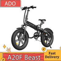 ADO A20F Beast Foldable Electric Bike 20*4.0 Inch Fat Tire 250W Motor 25Km/h Speed 36V 14.5Ah Battery 120KM Range Torque Sensor