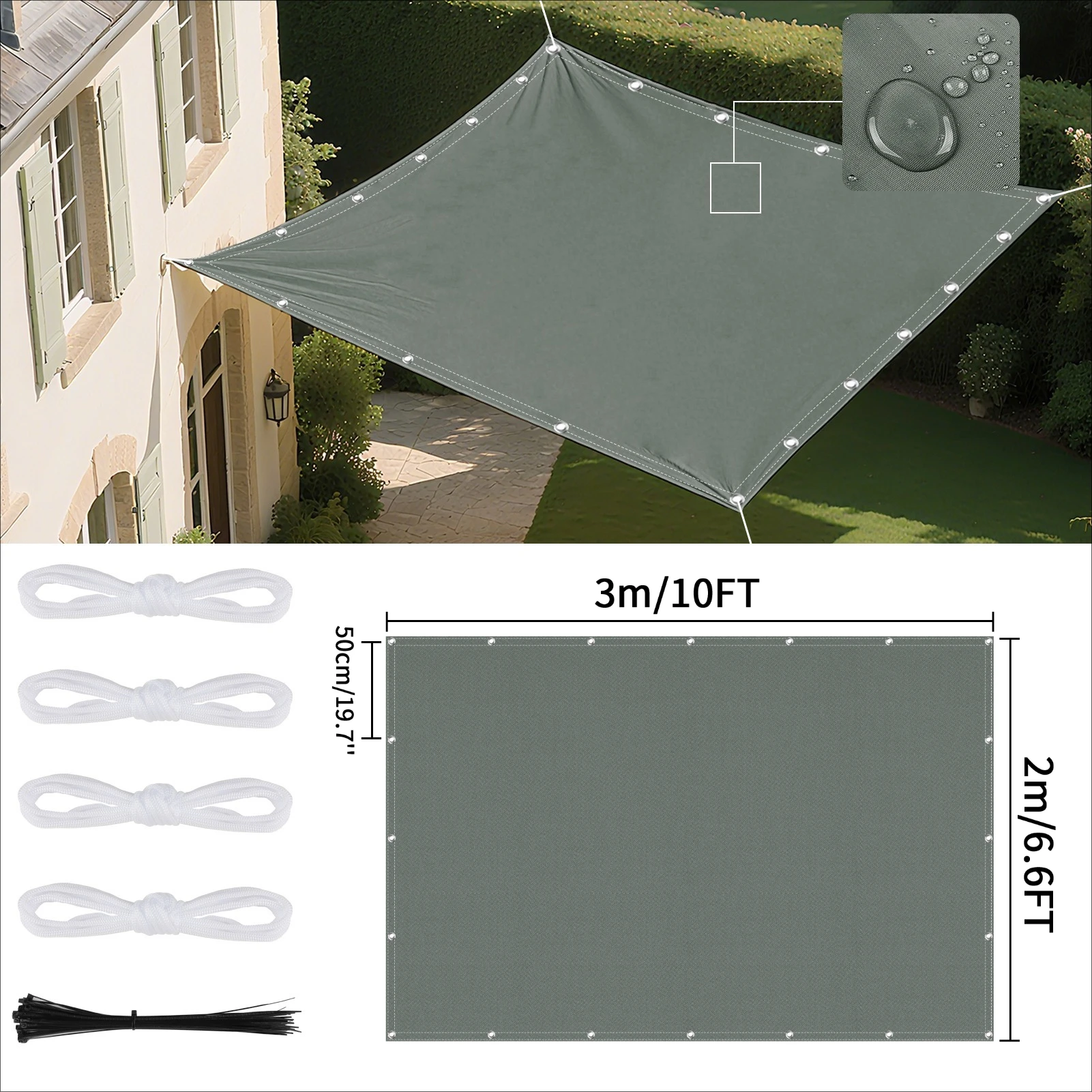 Dark Grey 2x3M