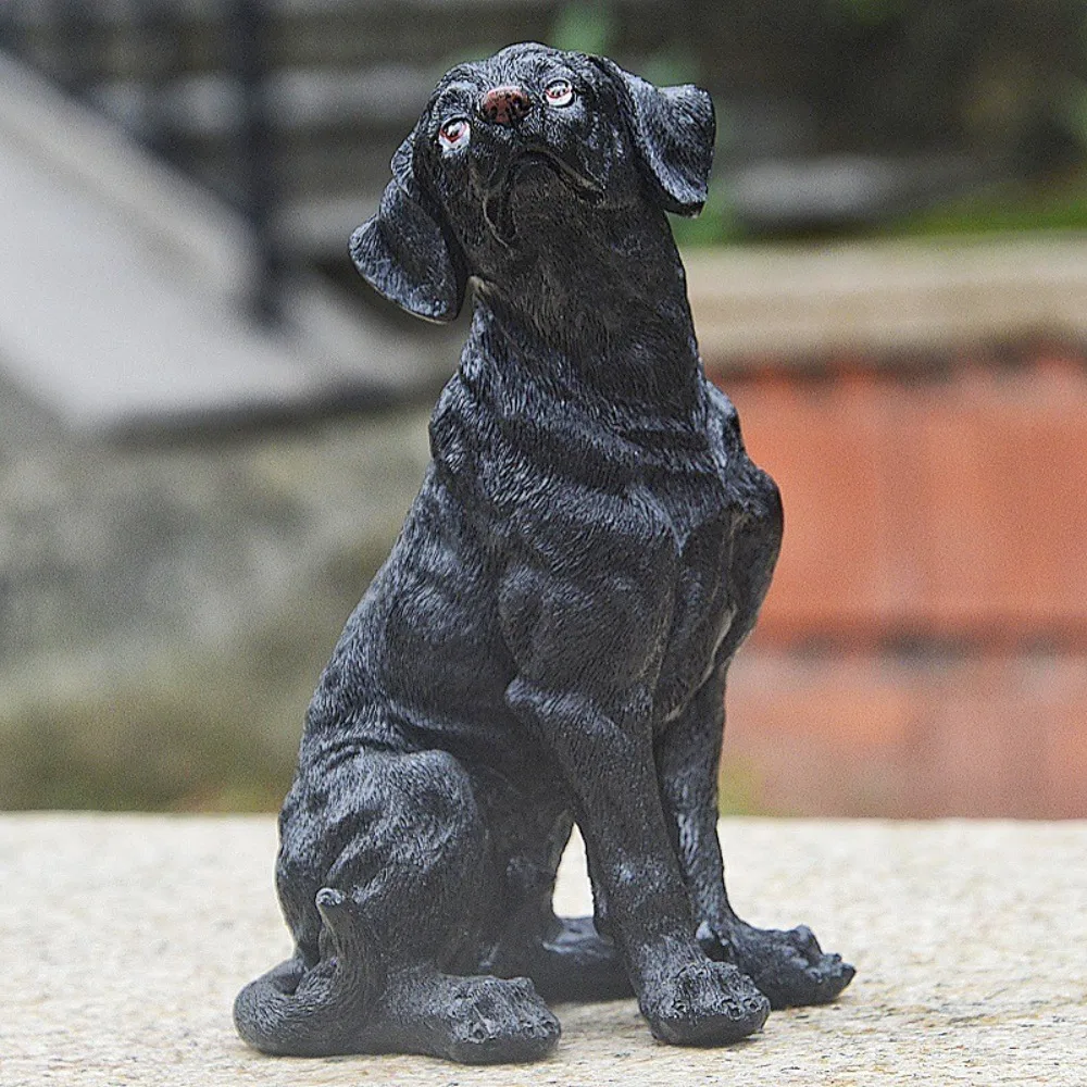 

Cute Small Dog Statue Handmade Decorative Golden Retriever Statue Resin Crafts Mini Dog Figurine Home Office Desk Decoration