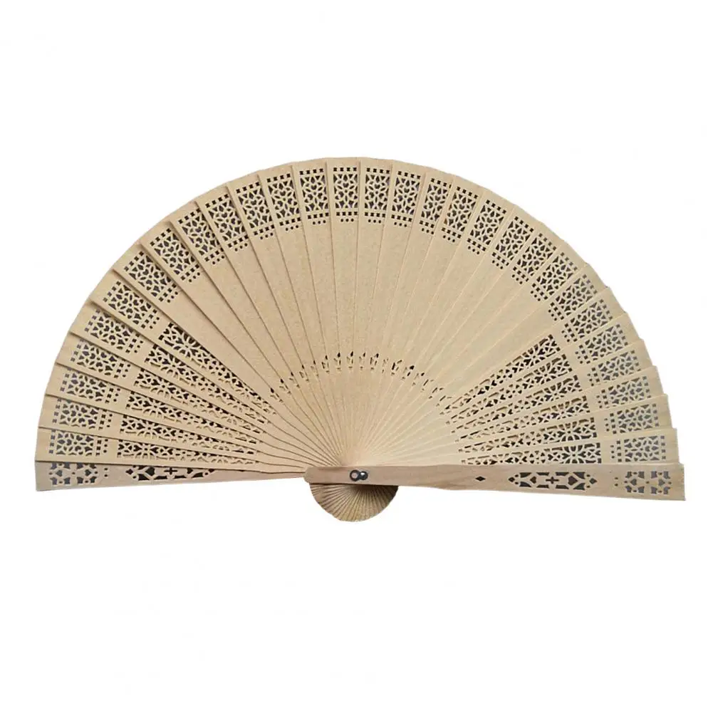 Wedding Folding Fan Chinese Style Wooden Folding Fan for Summer Dance Performance Party Costume Accessories Portable Hand Held