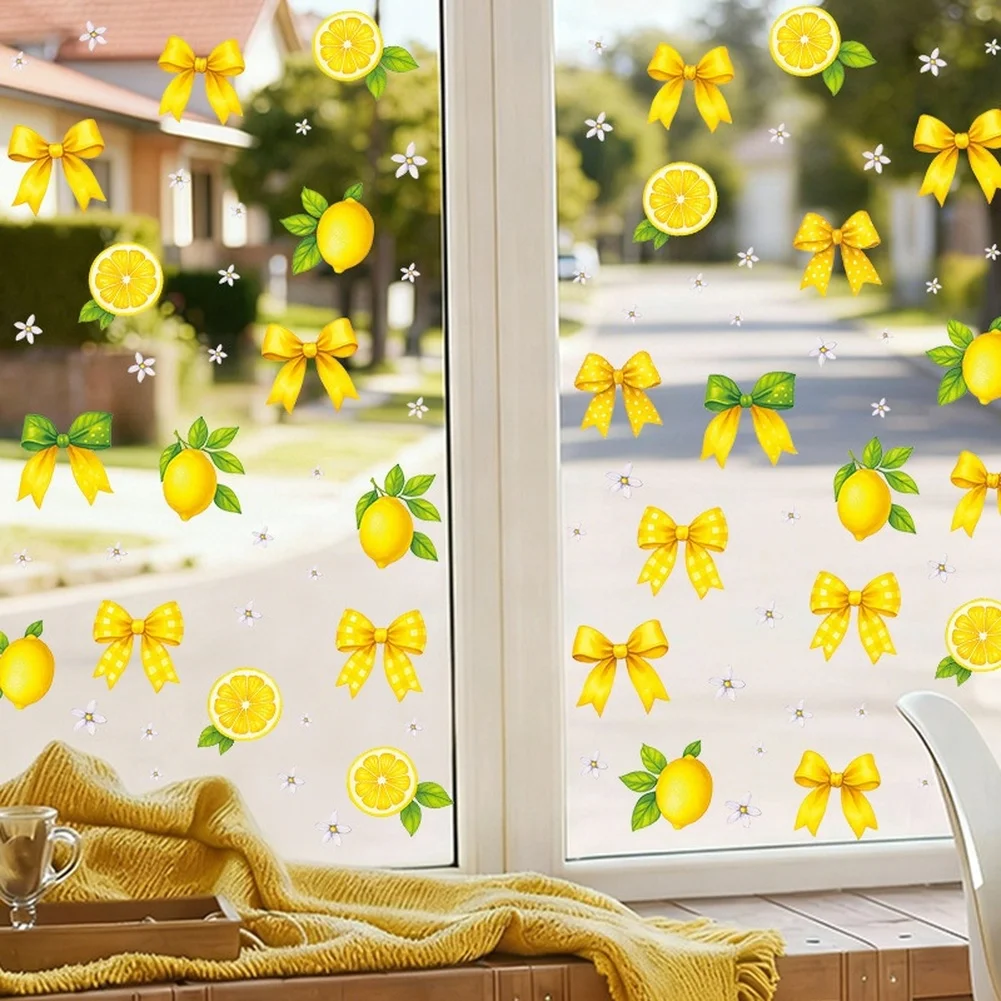 Girls Room Decor Lemon Wall Stickers Self-stick PVC Peel-and-stick Application Suitable For Smooth Surfaces For Girls Room
