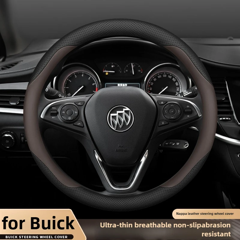 

Leather Car Steering Wheel Cover for Buick Envista Enclave Envision Enfield Encore Gx Regal Velite 6 Accessories 2025