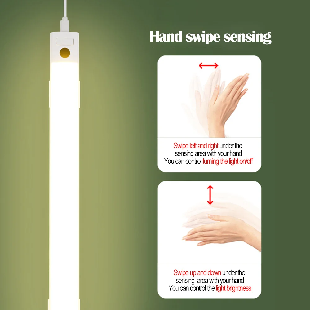 LED Cabinet Light Sensor Light USB Type-C Plug-in For Kitchen Closet Cabinet Wine Cabinet Bedside Indoor Lighting Night Lights