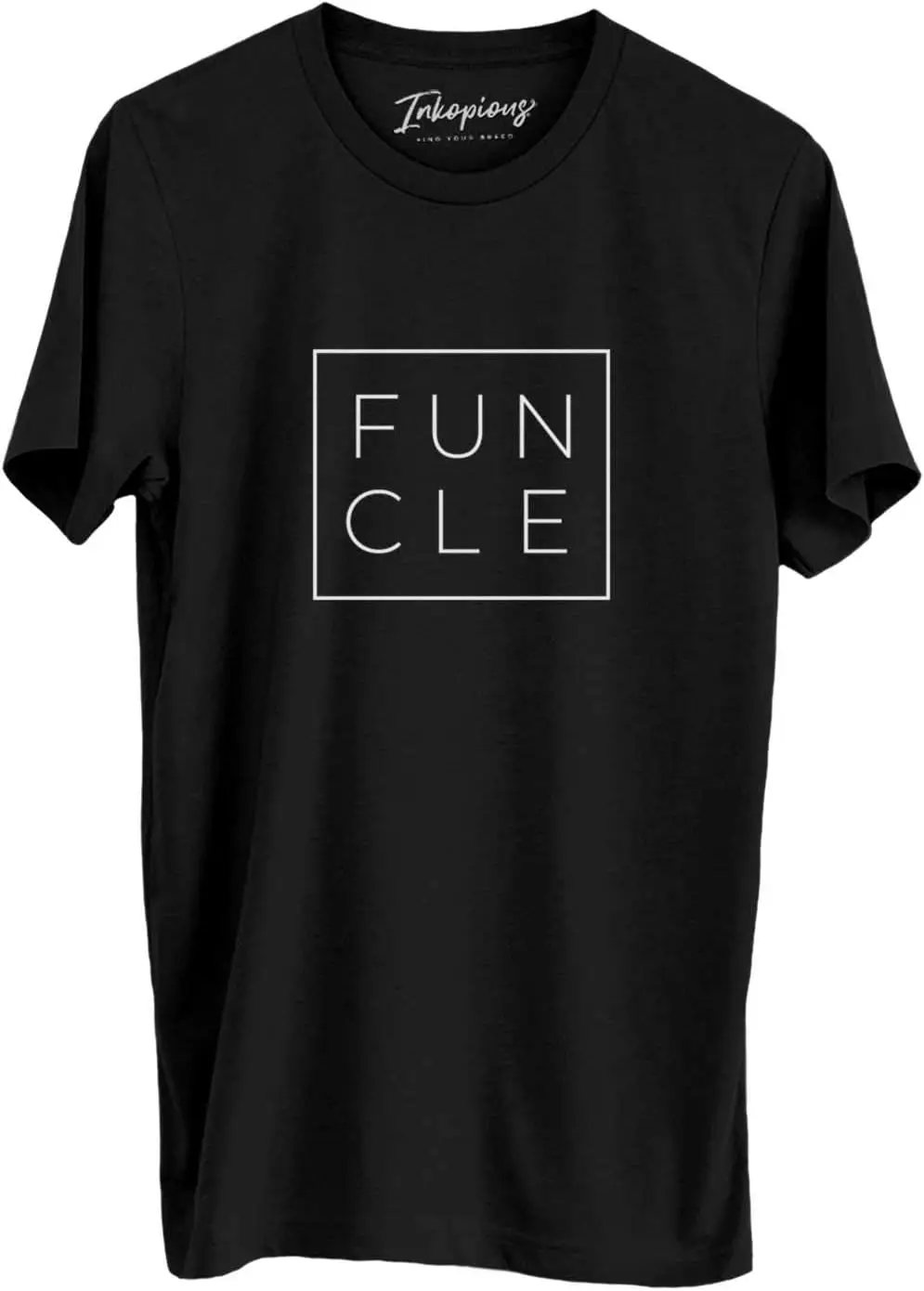 Inkopious Funcle Boxed T-Shirt - Present for Uncle - Unisex Crewneck Small Grey
