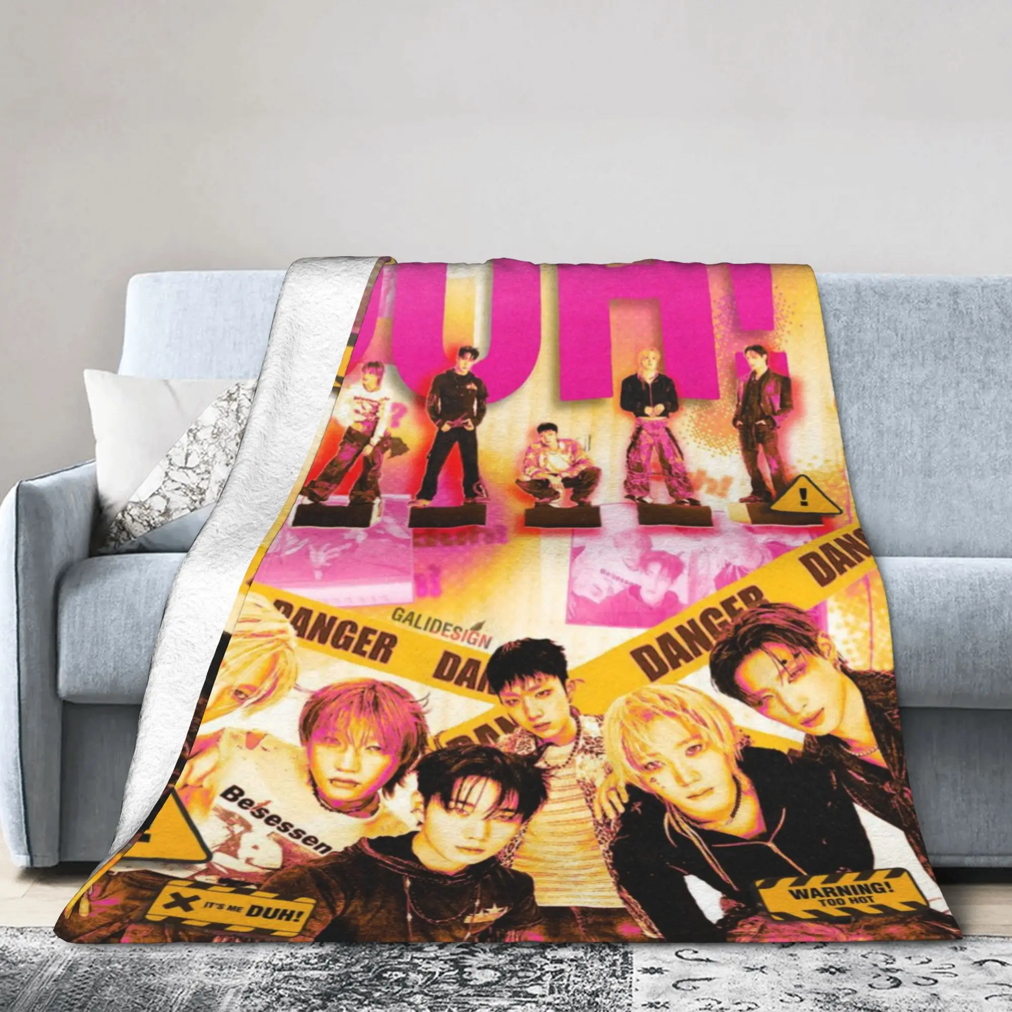 DUH! P1Harmony Kpop Music Album Blanket Super Soft Fleece Comfort Gift  Throw Blankets Quilt