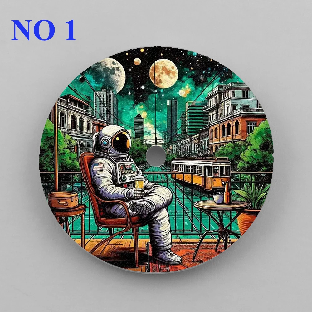 Watch Dial 28.5mm nh35 Dial Creative Dial Color Printing Custom Dial Watch Face Suitable For NH35/36 Movement Watch Parts