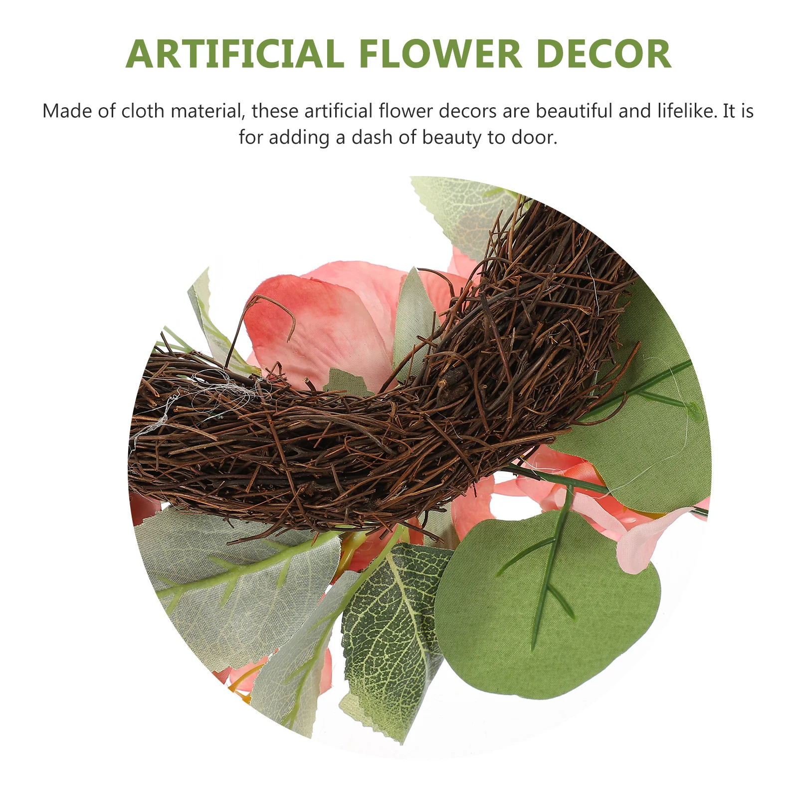 

2Pcs Artificial Rose Flower Garland Cloth Material Wedding Party Arch Flower Decoration Door Ornament Party Supply