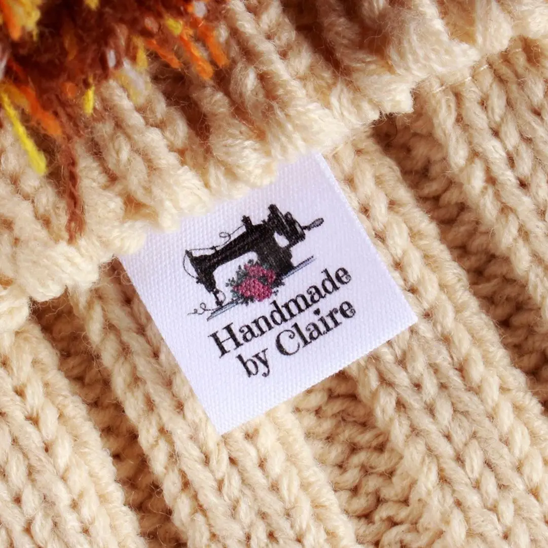 

Handmade Cotton Label with Logo or Text, Sewing Accessories, Tags for Knitted Things, Custom,Personalizada, Gift Tags, 25x70mm